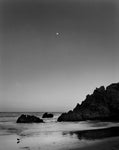 MOONSET, PFEIFFER BEACH, BIG SUR, CALIFORNIA