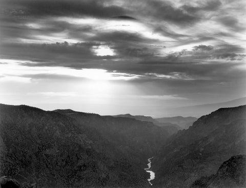 SUNSET, CLOUDS, BLACK CANYON OF THE GUNNISON, COLORADO
